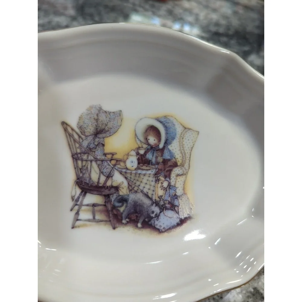Vintage Hollie Hobby Trinket Dish - Genuine Porcelain Designers Collection Japan